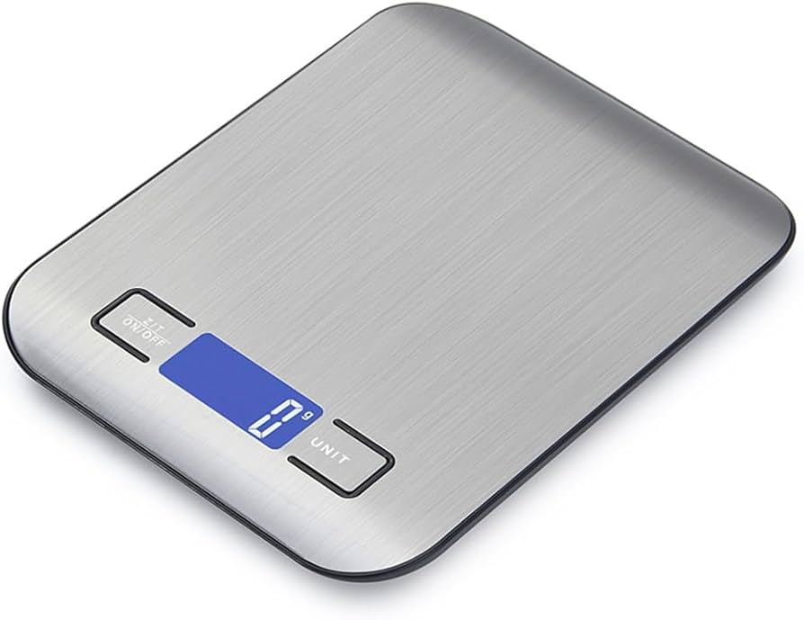 Stainless Steel Digital Kitchen Scale with LCD Display