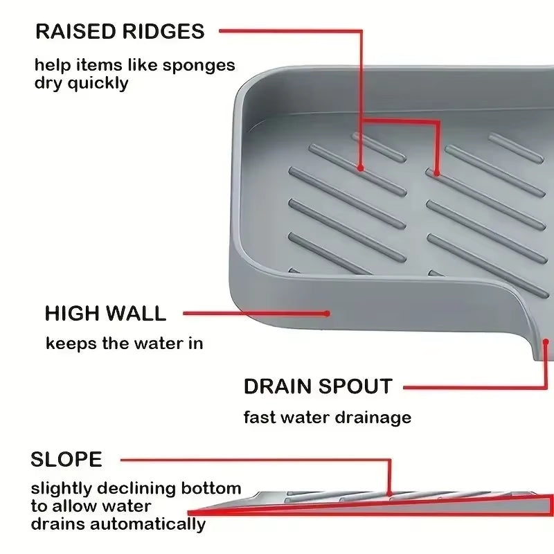 Kitchen Sink Silicone Drain Tray